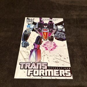 Transformers Generations Skywarp Comic Book